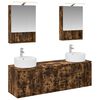 vidaXL Badkamerkastenset 5 pcs Gerookt eiken Bewerkt hout