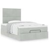 vidaXL Ottoman bed met matrassen 120x190cm fluweel lichtgrijs