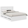 vidaXL Bedframe met lade met opslag Wit 150 x 200 cm Ingenieurshout