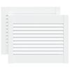 vidaXL Kastdeuren met lamellen 2 st 39,5x49,4 cm grenenhout wit