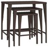 vidaXL Tuintafeltjesset 3 st poly rattan bruin