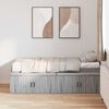 vidaXL Bedframe met lade Grijs Sonoma 90 x 190 cm Bewerkt hout