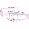 vidaXL Bedframe met hoofdeinde Bruin 100 x 200 cm Massief grenenhout
