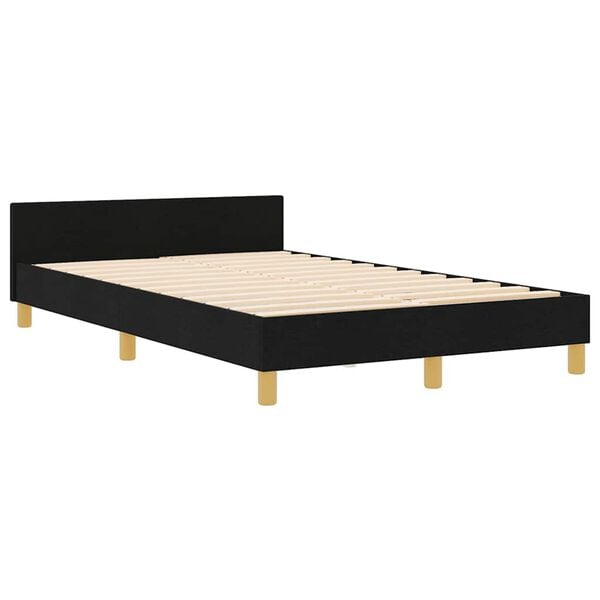 vidaXL Bedframe met hoofdeinde Zwart 120 x 200 cm Stof