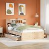 vidaXL Bed met boekenkast zonder matras massief grenenhout 150x200 cm