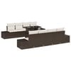 vidaXL Tuin Sofa Set 9 st Bruin en Cr&egrave;me