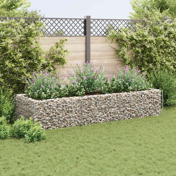 vidaXL Gabion plantenbak verhoogd 270x90x50 cm staal