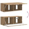 vidaXL Tv-meubelset Wandgemonteerd 3 pcs Artisan Eiken Bewerkt hout