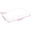 vidaXL Tafelblad natuurlijke rand 80x60x(2-6) cm eikenhout donkerbruin
