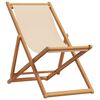 vidaXL Strandstroelen 2 st inklapbaar stof en massief hout beige