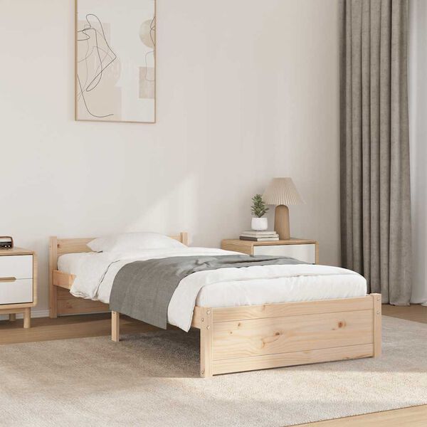 vidaXL Bedframe massief hout 100x200 cm