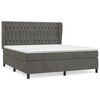 vidaXL Boxspring met matras fluweel donkergrijs 180x200 cm