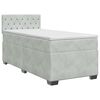 vidaXL Boxspringbed met matras Lichtgrijs 90 x 190 cm Fluweel