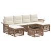 vidaXL Tuinbankenset 7 st Beige poly rattan