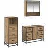 vidaXL Badkamermeubelset 3 st Artisan Eiken 80 x 33 x 60 cm