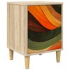 vidaXL Nachtkastje BONN Sonoma Eiken 36 x 33 x 50 cm Bewerkt hout