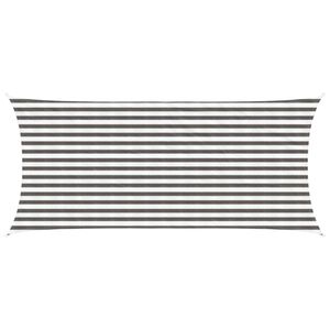 vidaXL Zonneschaduwzeil 2 x 4,5 m HDPE Rechthoekig Lichtgrijs en wit.
