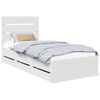 vidaXL Bedframe met lade met hoofdeinde Wit 90 x 190 cm Ingenieurshout