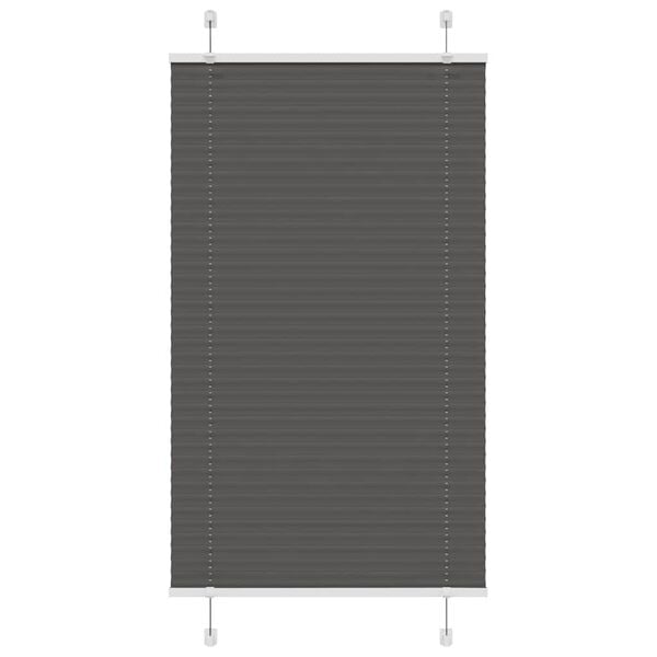 vidaXL Plissé rolgordijn 80x150 cm stofbreedte 79,4 cm polyester zwart