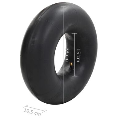 vidaXL 4-delige Kruiwagenband- en binnenbandset 15x6.00-6 4PR rubber