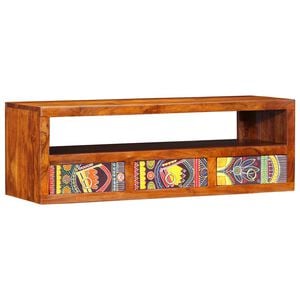 vidaXL Tv-wandmeubel 90x30x30 massief acaciahout meerkleurig