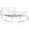 vidaXL Bedframe met hoofdbord massief hout