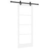 vidaXL Schuifdeur Wit 83 x 202 cm Massief grenenhout en glas