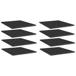 vidaXL Wandschappen 8 st 40x50x1,5 cm bewerkt hout hoogglans zwart