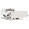 vidaXL Bedframe zonder matras massief grenenhout wit 140x190 cm
