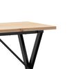 vidaXL Eettafel X-frame 100x50x75,5 cm massief grenenhout en staal