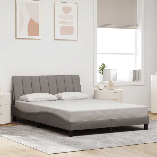 vidaXL Bedframe zonder matras "Hanko" 120x200 cm stof taupe
