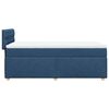 vidaXL Boxspring met matras stof blauw 90x200 cm