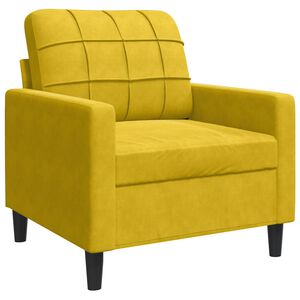 vidaXL Fauteuil 60 cm fluweel geel