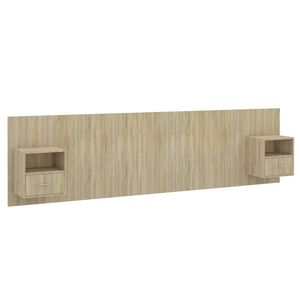vidaXL Hoofdbord met kastjes bewerkt hout sonoma eikenkleurig