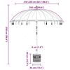 vidaXL Balinese parasol met basis 260 210-220 cm