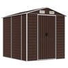 vidaXL Tuinhuis Bruin 191x215x198 cm Gegalvaniseerd Staal