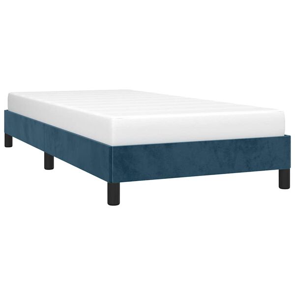vidaXL Bedframe zonder matras 90x200 cm fluweel donkerblauw
