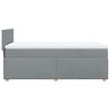 vidaXL Boxspring met matras stof lichtgrijs 80x200 cm