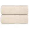 vidaXL Washandjes FROGN 2 st 30x30 cm 360 g/m&sup2; cr&egrave;me