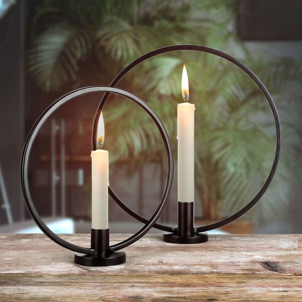 HI Ringkandelaarset 2 st zwart