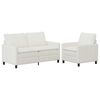 vidaXL Bankstel 2 pcs Cr&egrave;mekleurig Polyester
