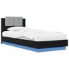 vidaXL Bedframe met Hoofdeinde Zwart eiken Bewerkt hout