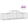 vidaXL Schanskorven 25 st gewelfd 200x50x40/60 cm ijzer
