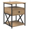 vidaXL Nachtkastje Artisan Eiken 40 x 42 x 55 cm Bewerkt hout
