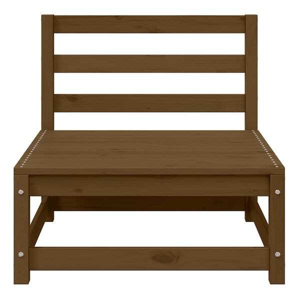 vidaXL 2-delige Loungeset met kussens grenenhout honingbruin