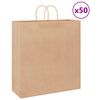 vidaXL Papieren zakken 50 st met hengsels 45x17x48 cm bruin