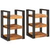 vidaXL Nachtkastje 2 st Bruin en zwart 38 x 33 x 58 cm