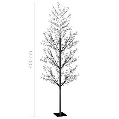 vidaXL Kerstboom 1200 LED's warmwit licht kersenbloesem 400 cm