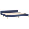 vidaXL Bedframe zonder matras stof blauw 200x200 cm