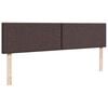 vidaXL Ottoman bed met matrassen en LED's 200x200cm stof donkerbruin